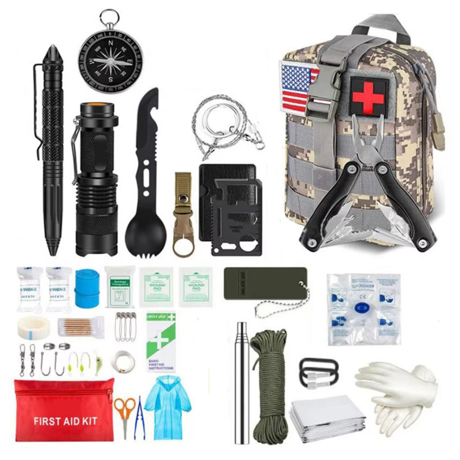 Camping Cooking Set With Bag - Kit di pronto soccorso di sopravvivenza