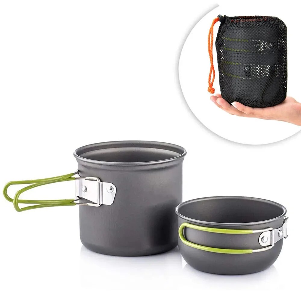 Camping Cooking Gear Set - Pentole da campeggio Kit da pasticcio