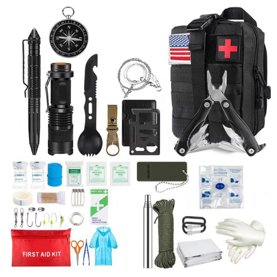 Camping Cooking Set With Bag - Kit di pronto soccorso di sopravvivenza