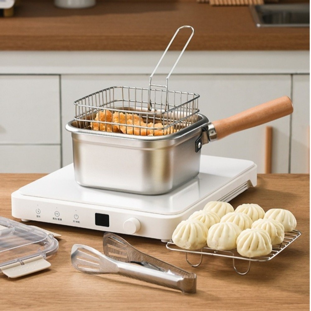 Camping Cooking Frying Pan - Padella portatile in acciaio inossidabile di