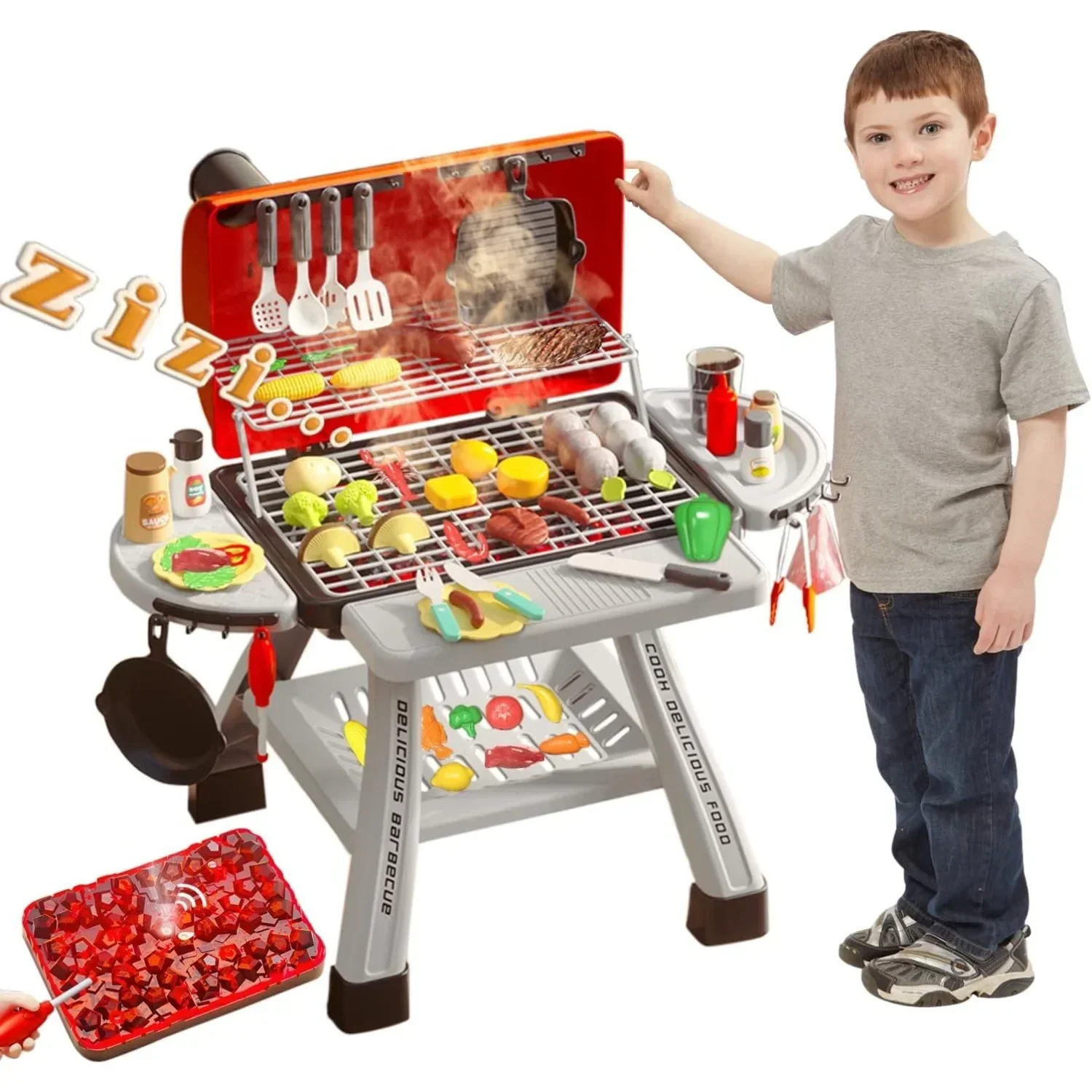 Camping Cooking With Kids - Set di giocattoli per barbecue per