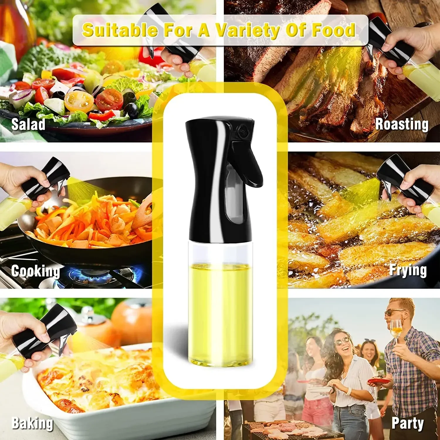 Camping Cooking Container - Bottiglia spray per olio in plastica