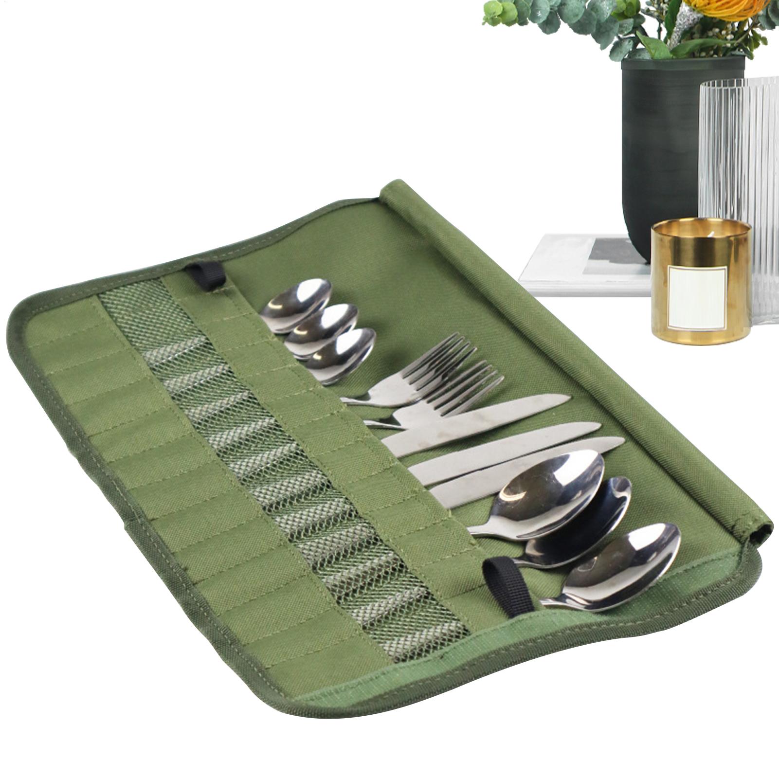 Camping Cooking Utensil Roll - Borsa Arrotolabile per Utensili da Campeggio,