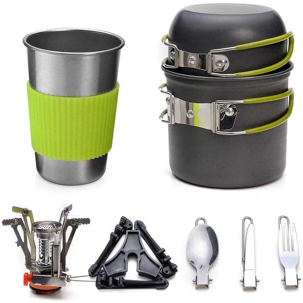 Camping Cooking Set With Bag - Kit di pentole da campeggio con