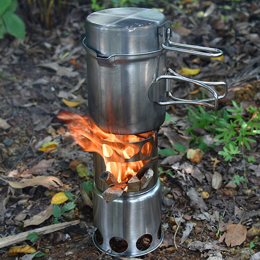 Set di Pentole da Campeggio in - Camping Cooking Pot Stainless Steel recensione e prezzo