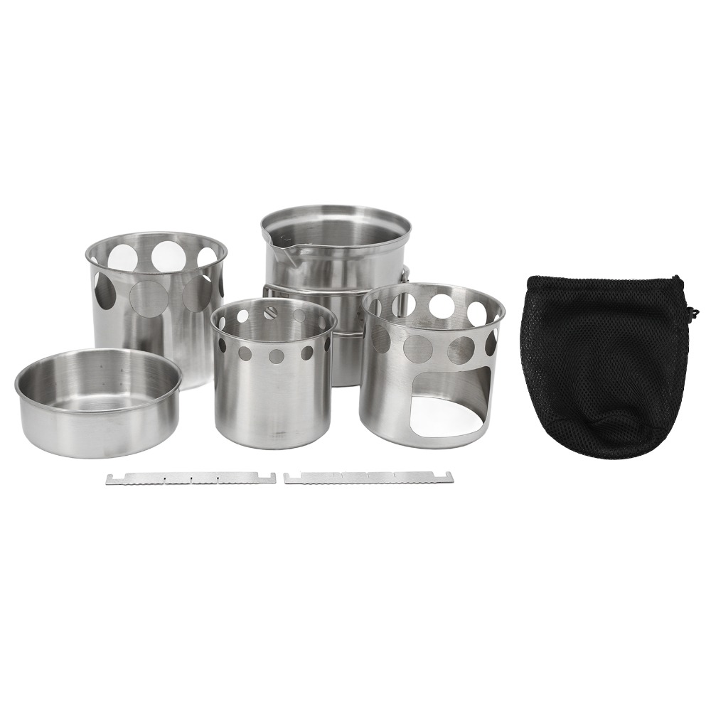 Set di Pentole da Campeggio in - Camping Cooking Pot Stainless Steel recensione e prezzo