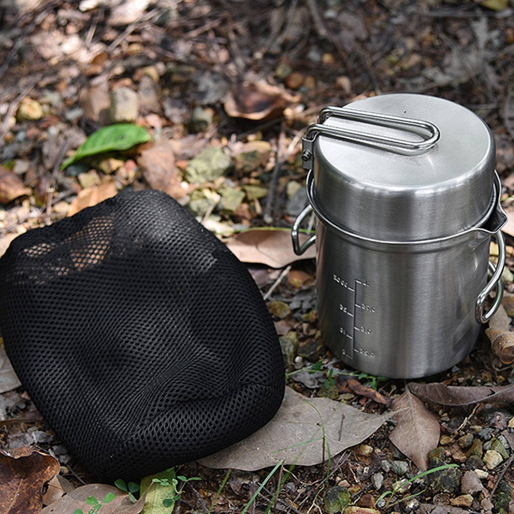 Set di pentole da campeggio in - Camping Cooking Pot Stainless Steel recensione e prezzo