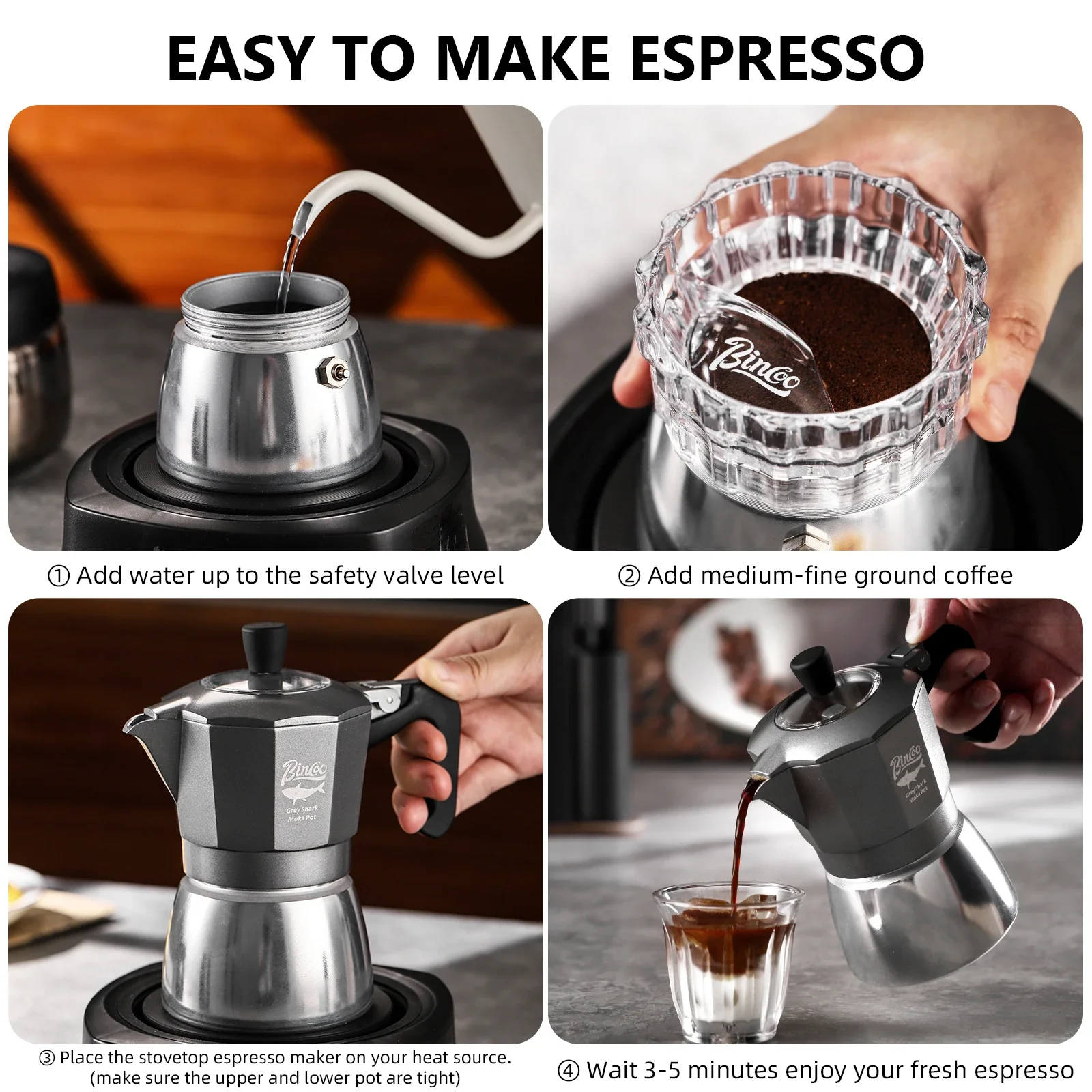 Bincoo Caffettiera Moka a Dopp - Camping Cooking Utensils recensione e prezzo