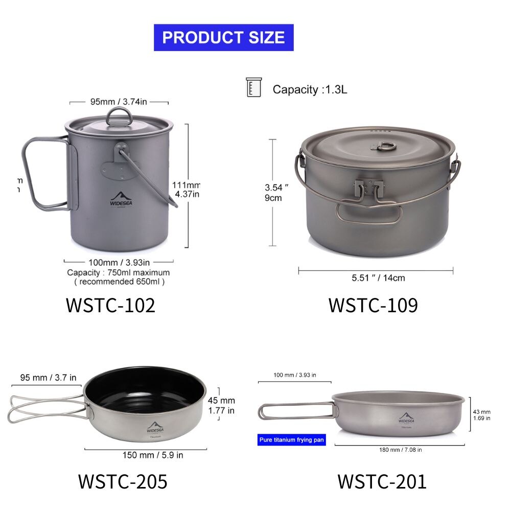 Widesea Stoviglie da campeggio - Camping Cooking Gear Set recensione e prezzo