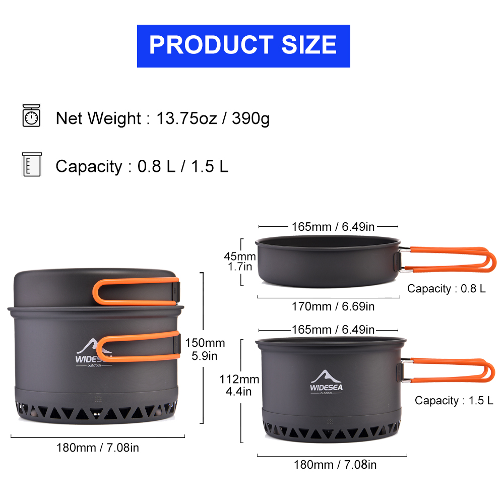 Widesea Pentole da campeggio 2 - Quechua Camping Cooking Set recensione e prezzo