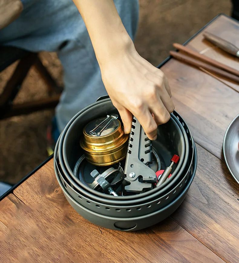 Fornello a gas da campeggio Fo - Camping Cooking Gear Set recensione e prezzo