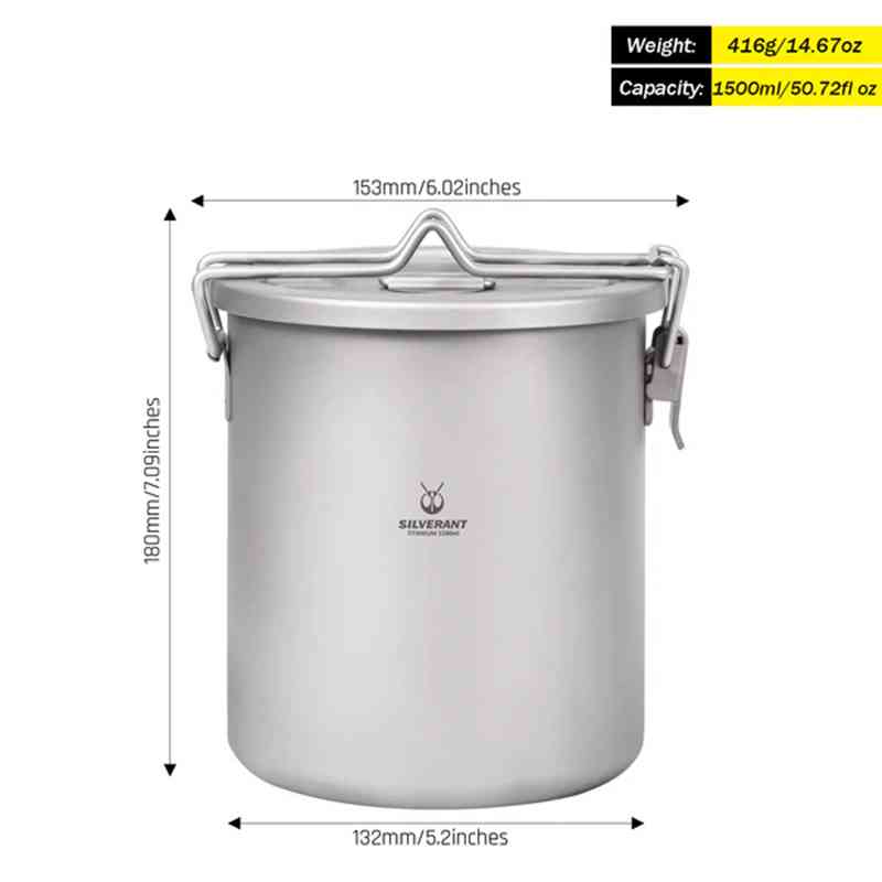 Silverant Camping Titanium Pot - Camping Cooking Set With Bag recensione e prezzo