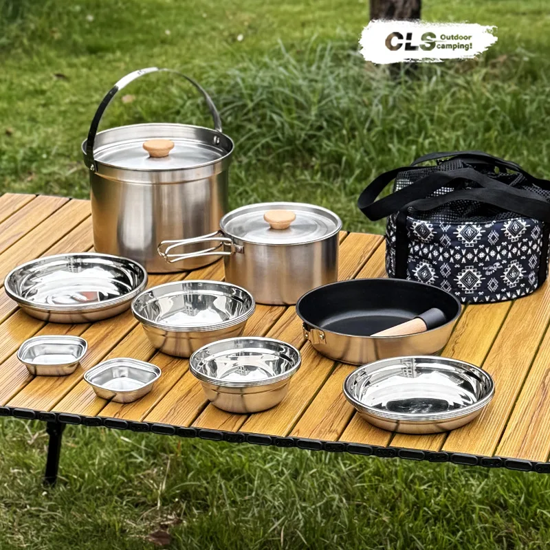 NOBANA&CLS Set di Pentole da C - Camping Cooking Pot Stainless Steel recensione e prezzo