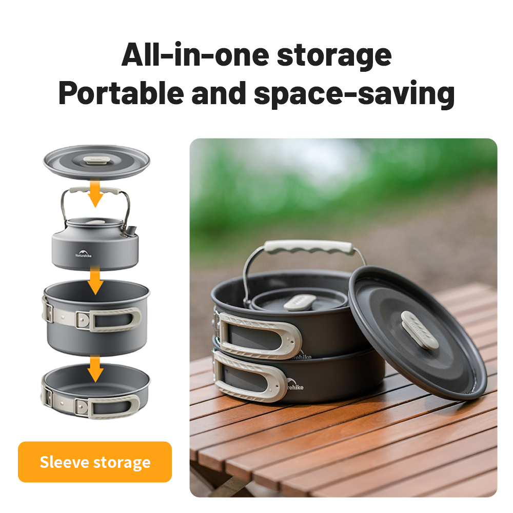 Naturehike Kit di pentole da c - Quechua Camping Cooking Set recensione e prezzo
