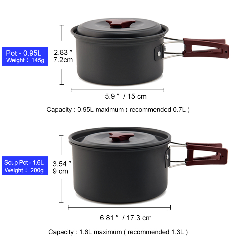 Widesea Set di pentole da camp - Quechua Camping Cooking Set recensione e prezzo